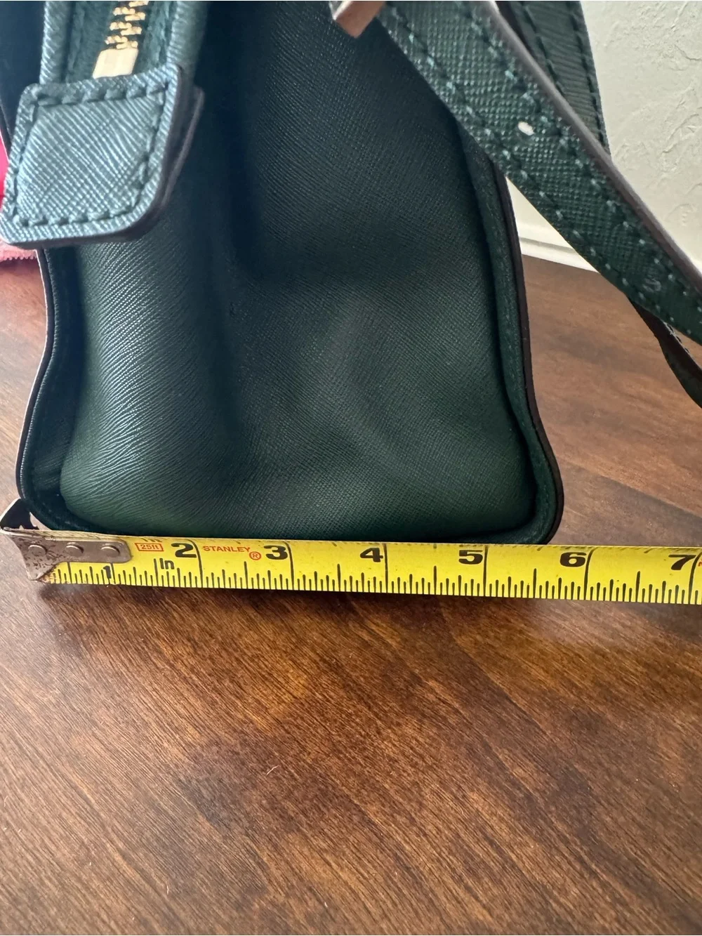 kate spade Hunter Green Leather Satchel with Removable Strap